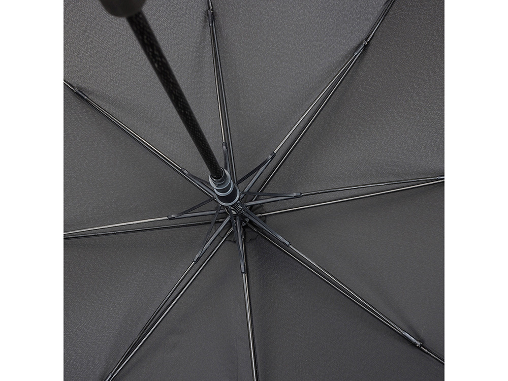 Зонт трость мужской TORBER, полуавтомат, черный, каркас файбергласс, эпонж, пластиковая ручка, диаметр 120 см