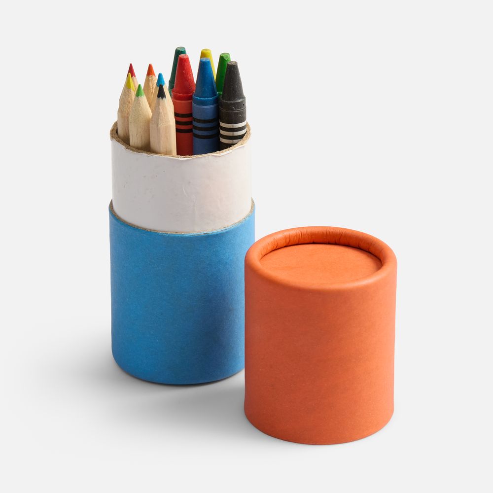 Набор цветных карандашей с мелками Kiddo Tube фото на сайте Print Logo.