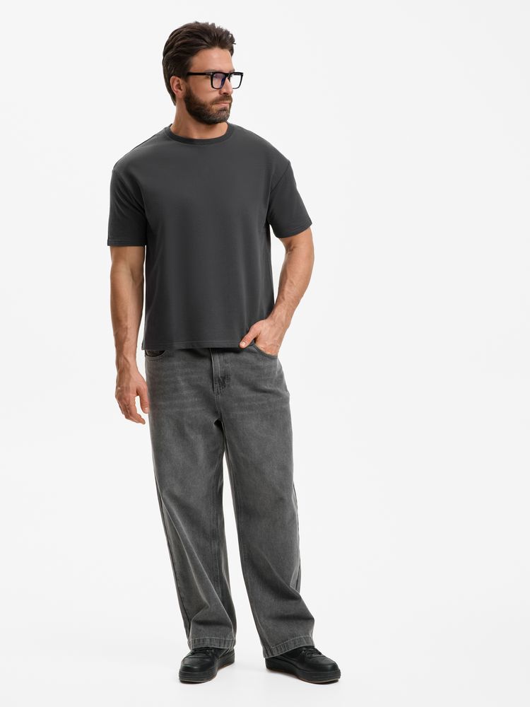 Футболка унисекс Durington, темно-серая (графит), размер M/L