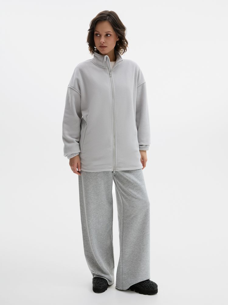 Куртка флисовая унисекс Nebo, светло-серая, размер 3XL