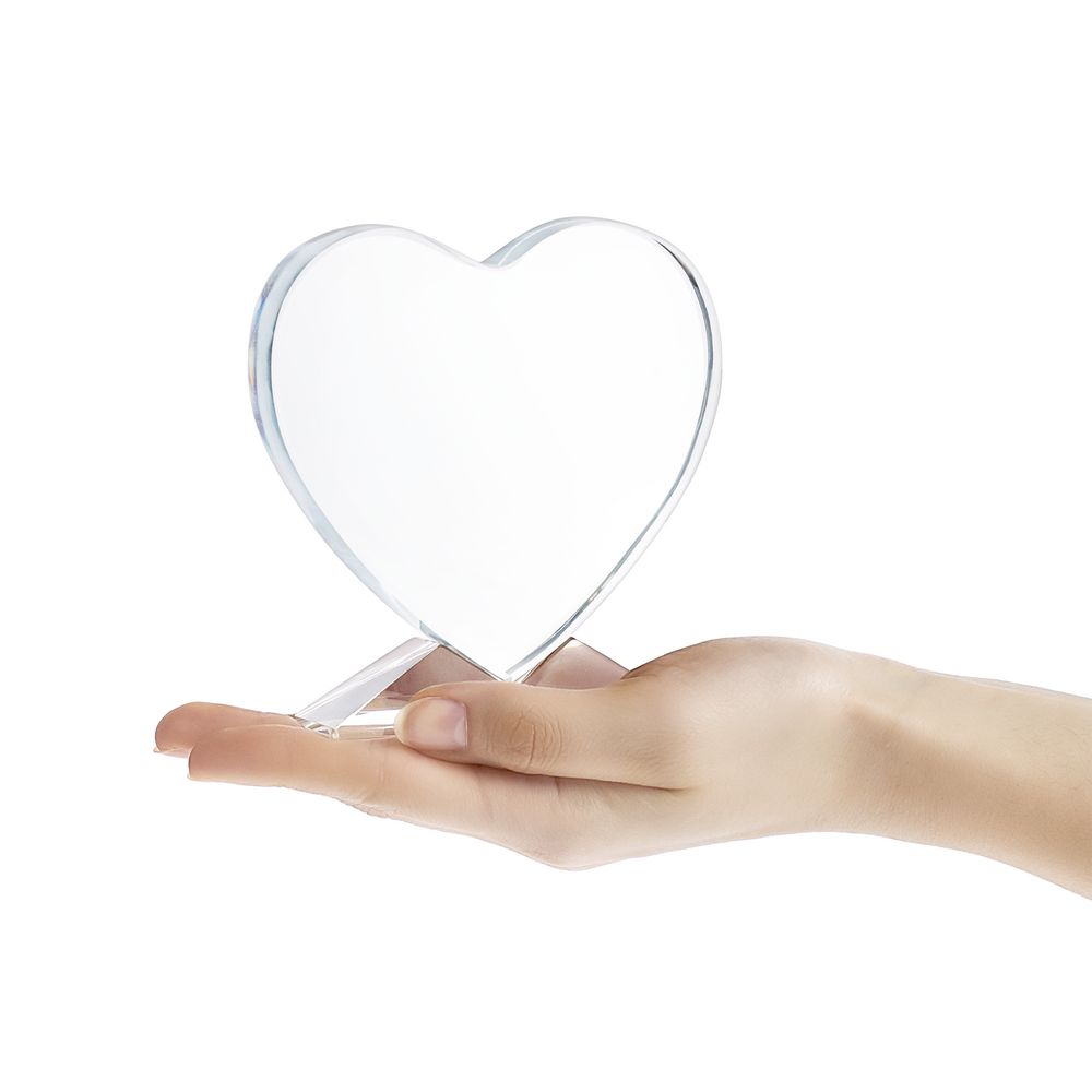 Сублимационная стела Pictory Heart — пример нанесения логотипа () | Print Logo