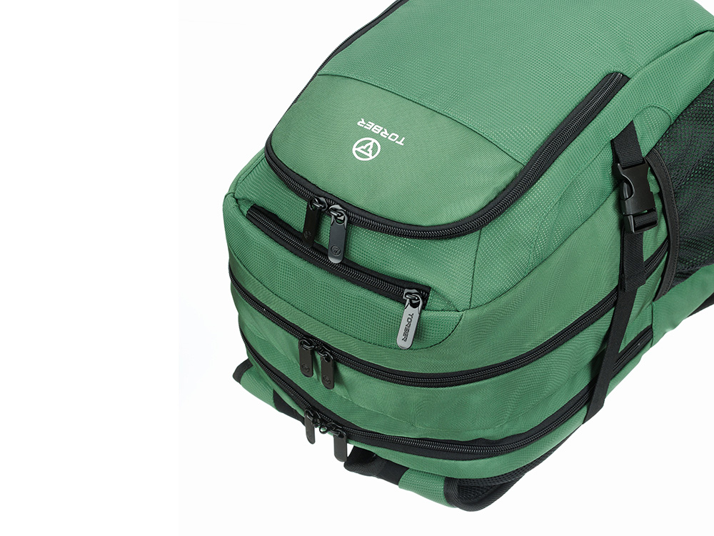 Рюкзак TORBER МЕГАПОЛИС с отделением для ноутбука 16, зеленый, полиэстер, 47 х 34 x 28 см