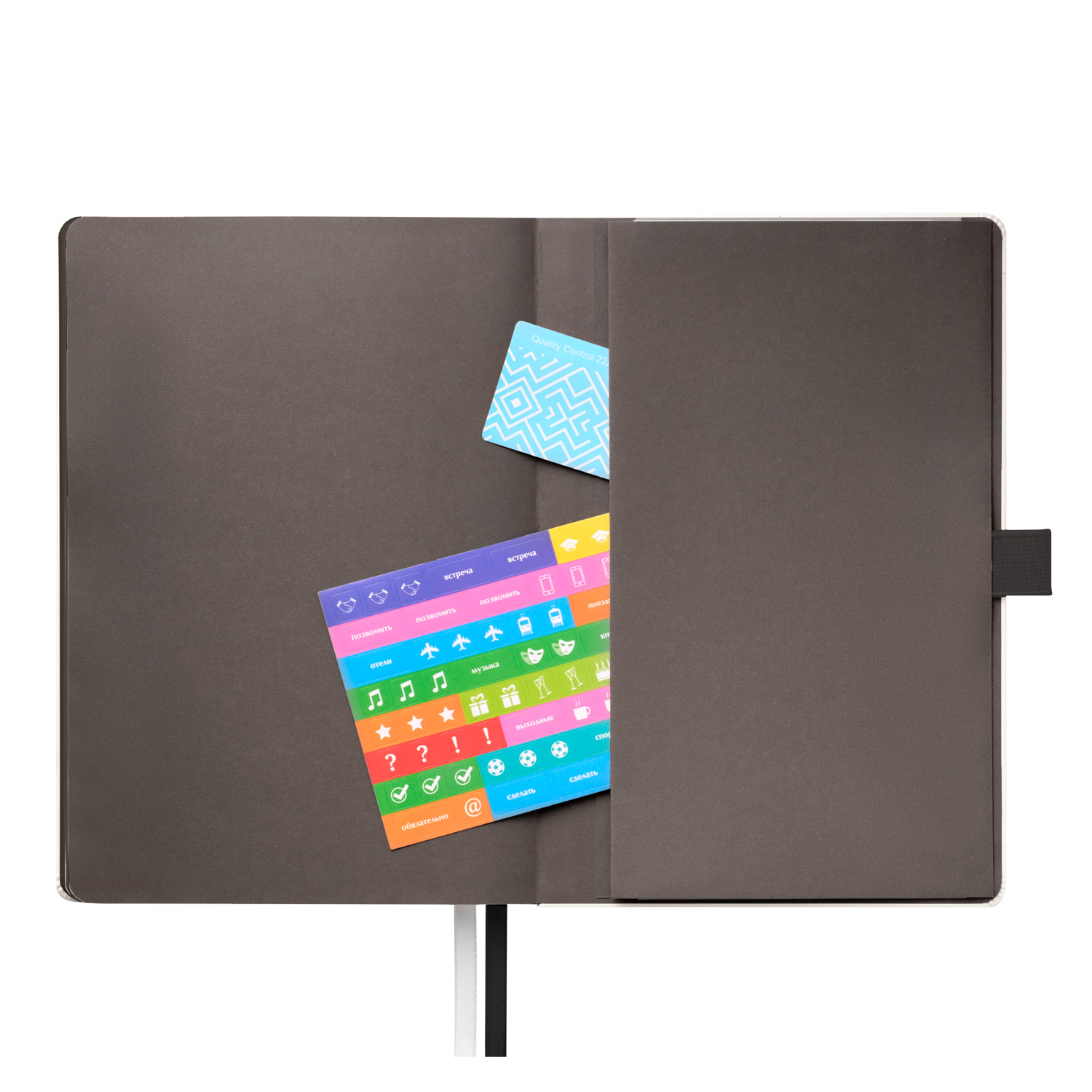 Ежедневник Арктик (Arctic) недатированный, белый/черный