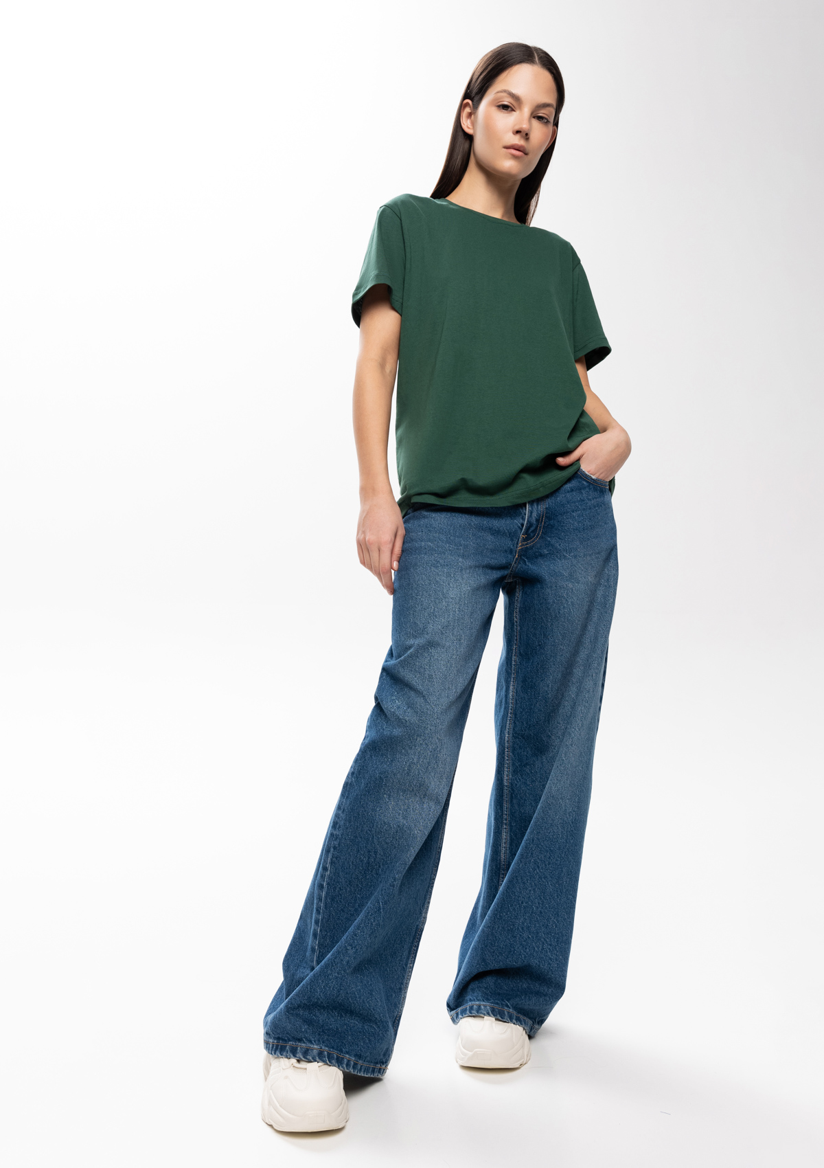 Футболка унисекс без бокового шва STAN хлопок 160, 02, Тёмно-зелёный,  (130)  (44/XS)