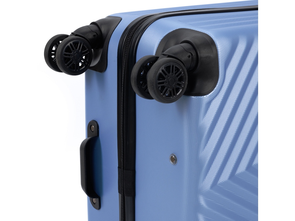 Чемодан TORBER ЛАМА, синий, ABS-пластик, 49 х 29,5 х 77 см, 92 л