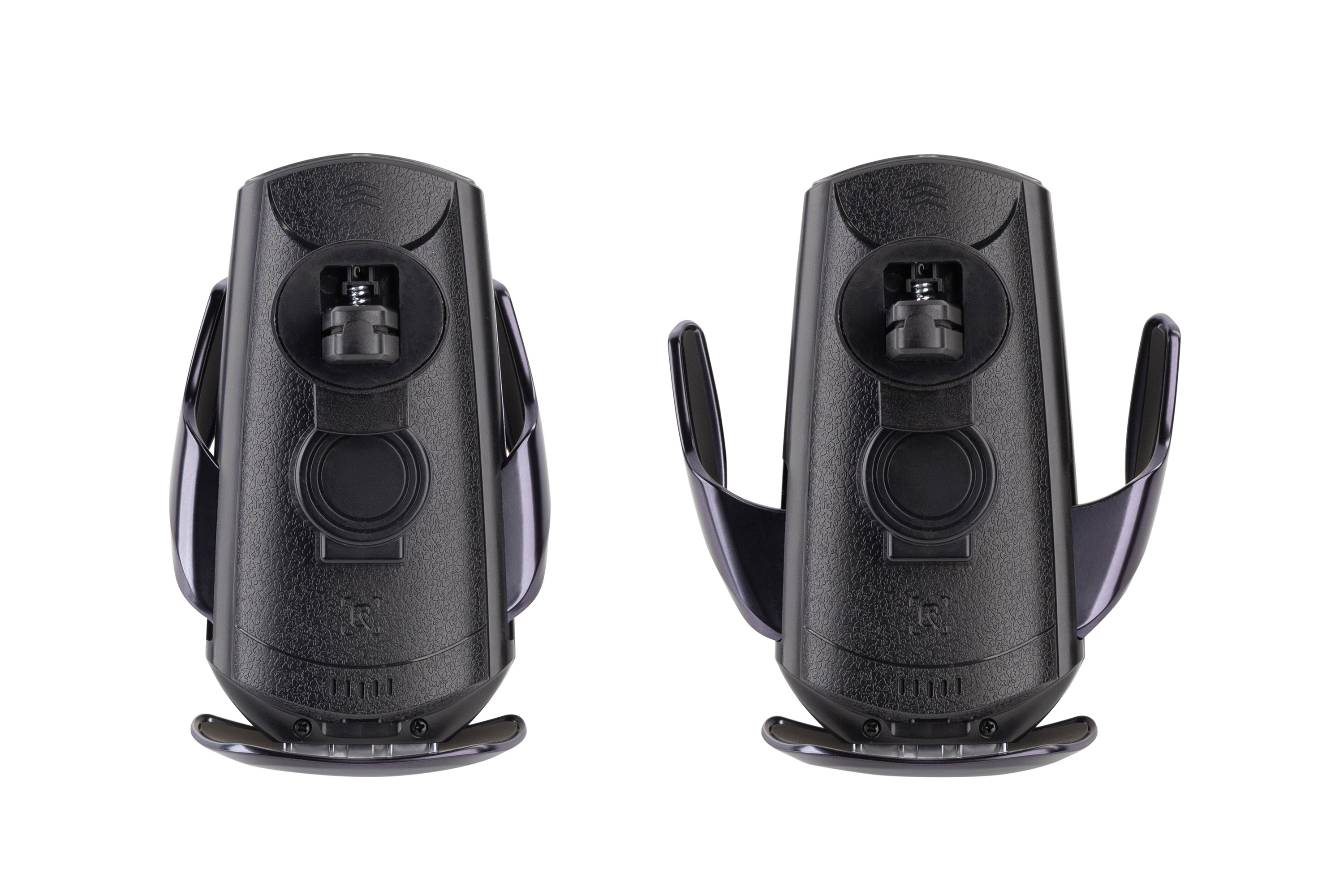 Автомобильное сенсорное беспроводное (15W) зарядное устройство "Titan" с набором переходников для магнитной зарядки, с подсветкой логотипа, черный