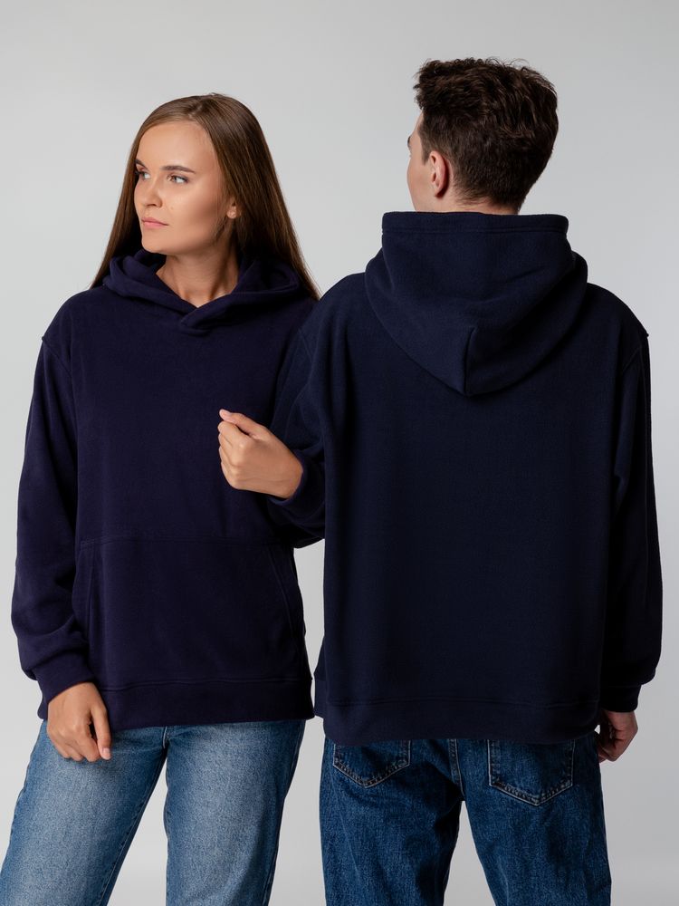 Худи флисовое унисекс Manakin, фиолетовое, размер XS/S