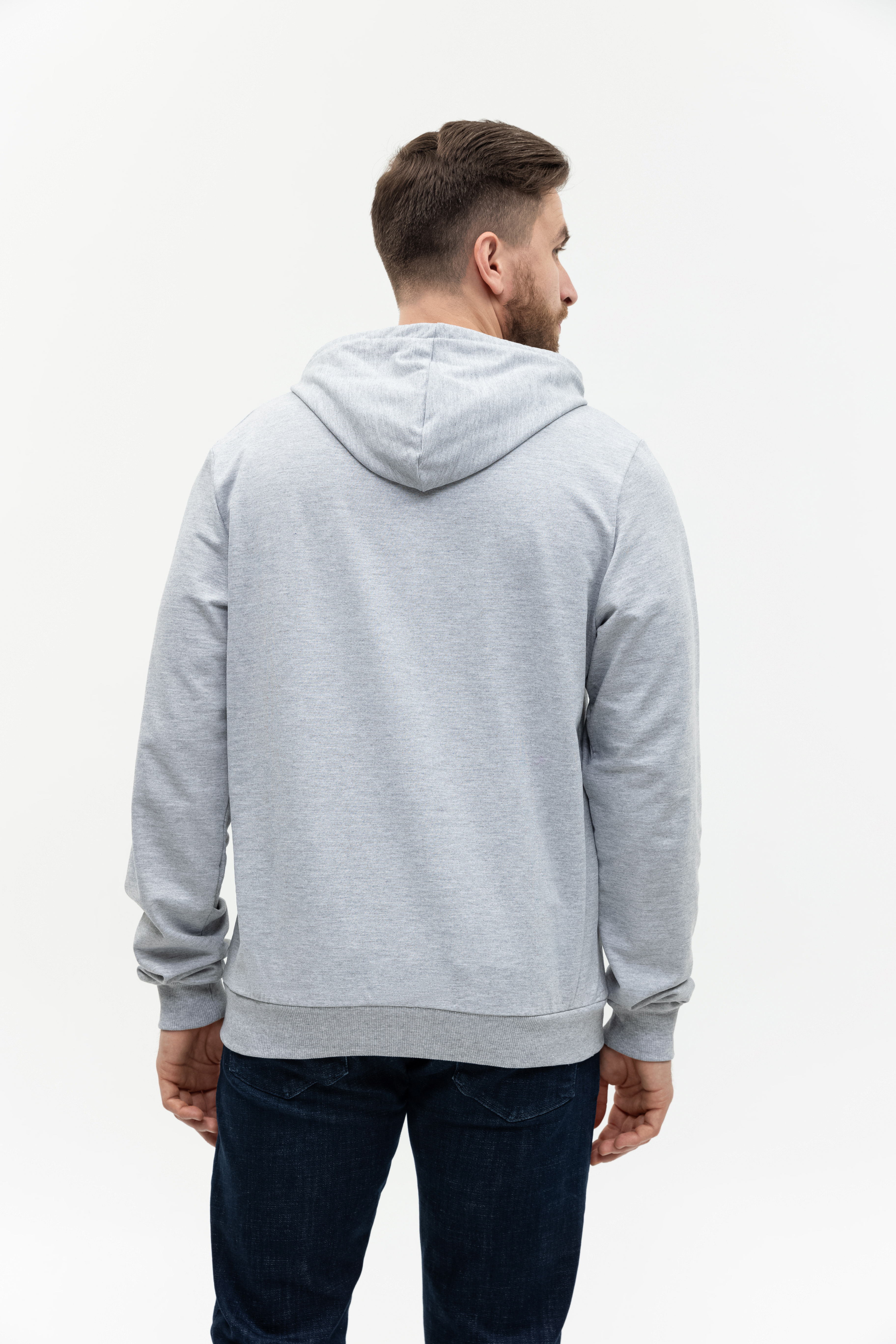 Худи унисекс STAN футер без начёса 260, 23, Серый меланж,  (50/60)  (40/3XS)