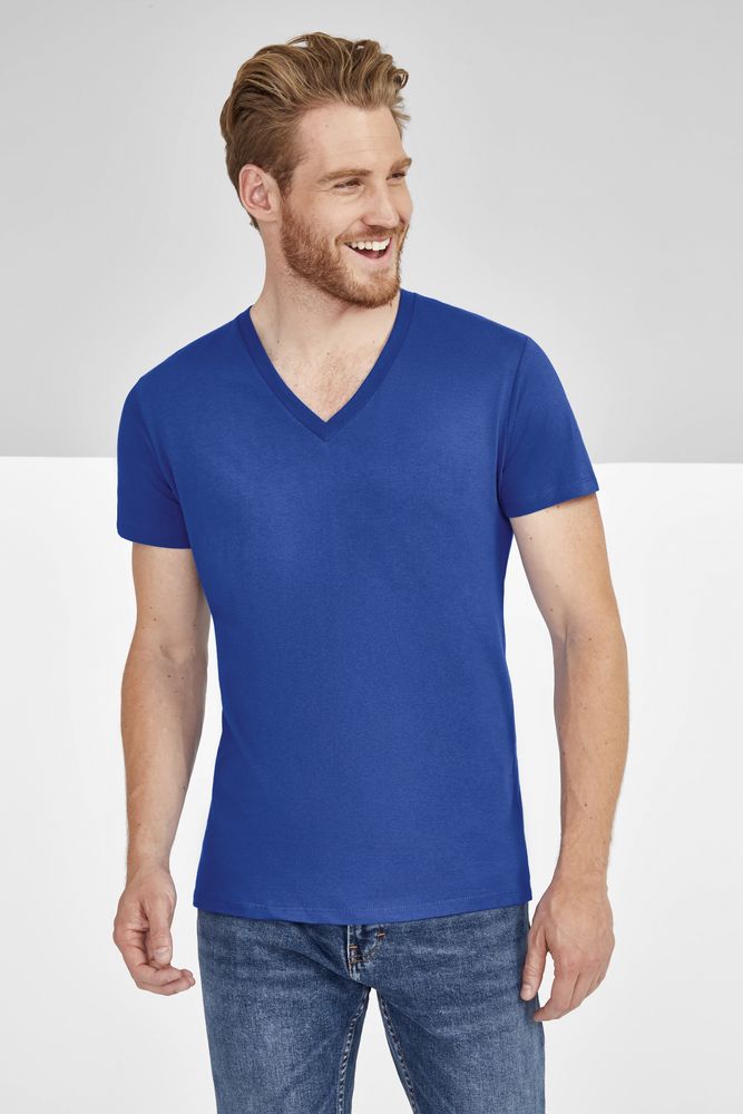 Футболка мужская с глубоким V-обр. вырезом Master 150, белая, размер L