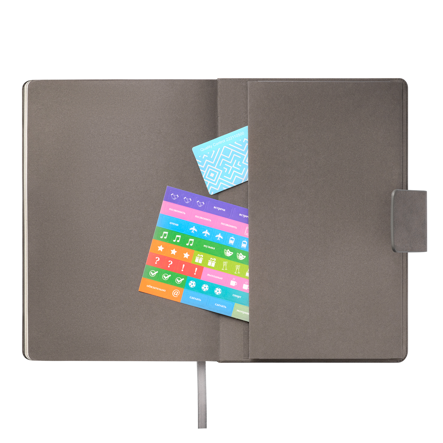 Ежедневник Риц (Ritz) недатированный, серый, твердая обложка