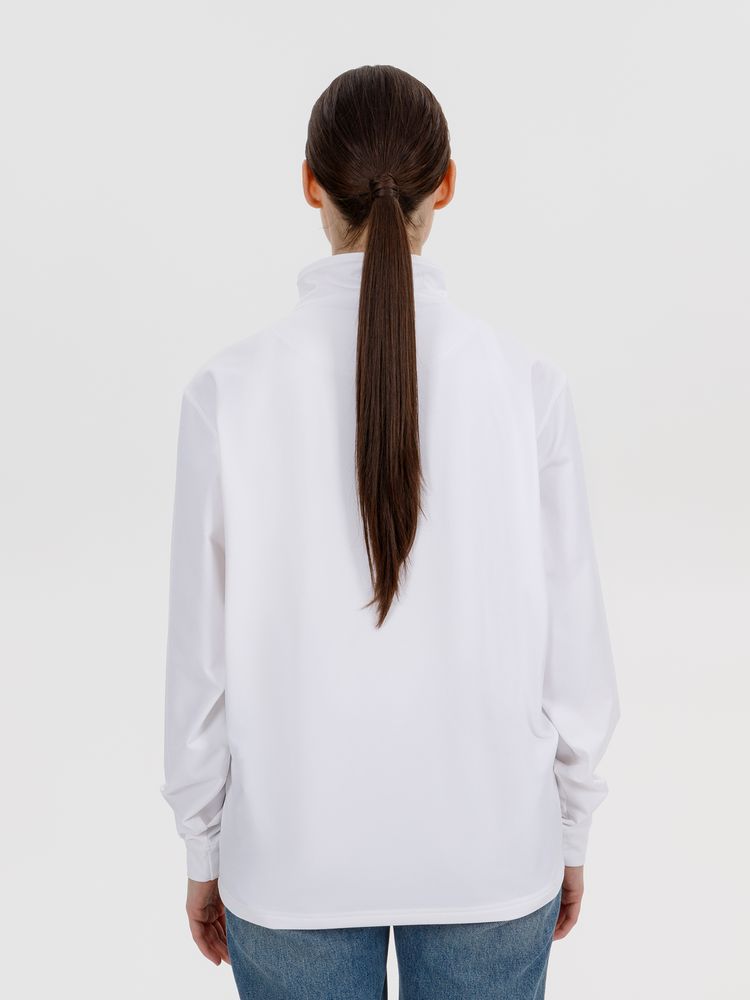 Свитшот на молнии из бифлекса Morfiss, белый, размер XL/XXL