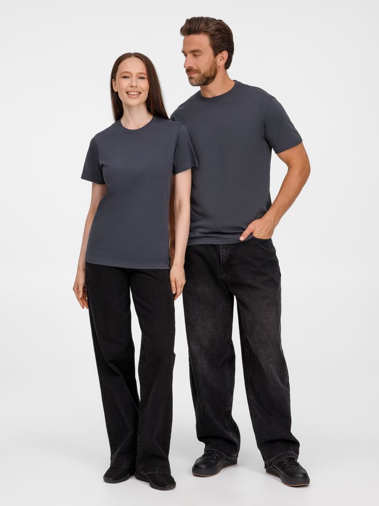 Футболка унисекс T-Bolka 180, темно-серая, размер L