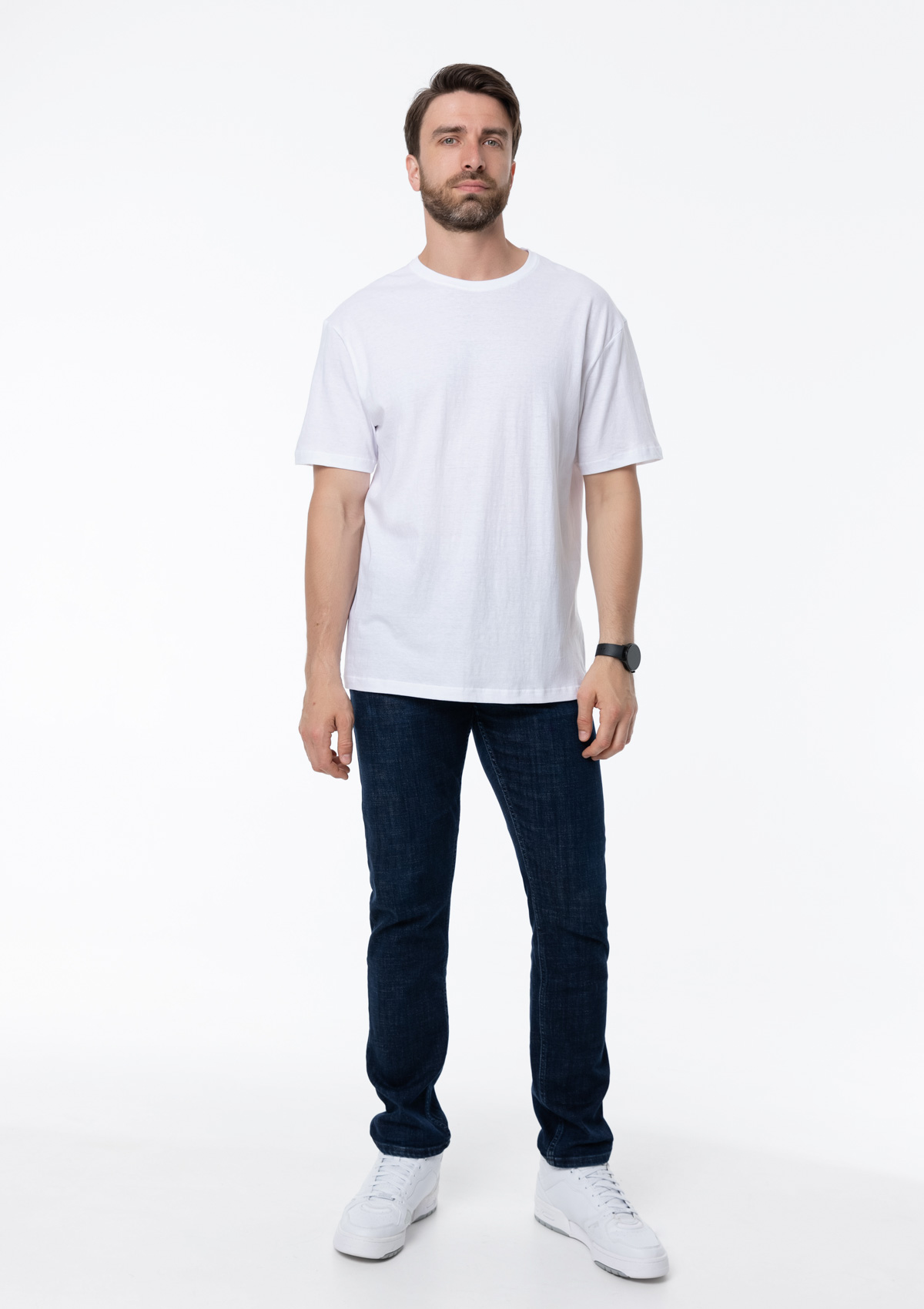 Футболка унисекс без бокового шва STAN хлопок 160, 02, Белый,  (10/1)  (50/L)