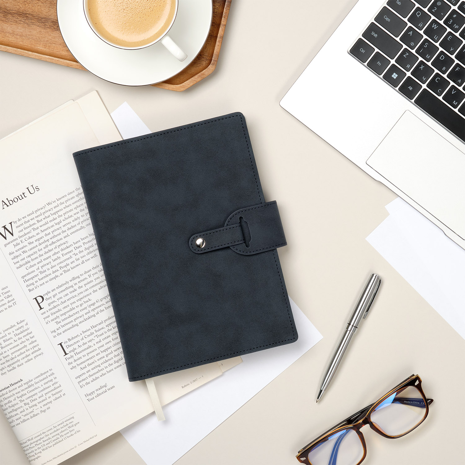 Ежедневник-портфолио Пассаж (Passage NEO) недатированный в подарочной коробке, черный фото на сайте Print Logo.