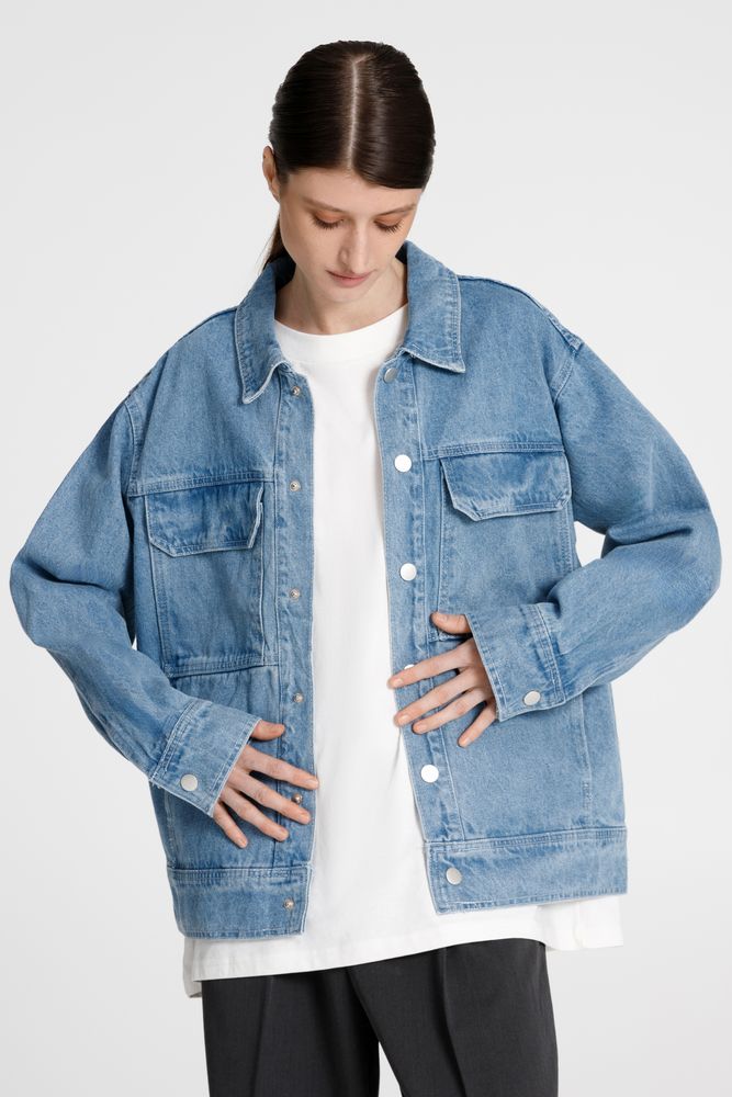 Куртка джинсовая O2, голубая, размер M/L