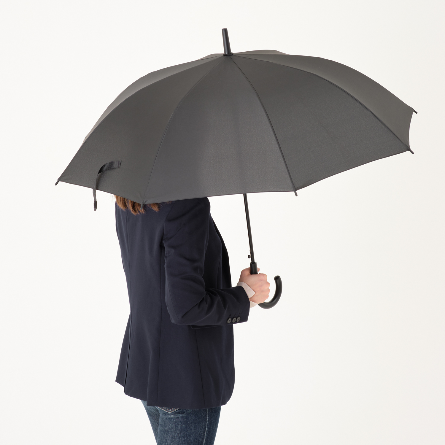 Зонт-трость Бергвинд (Bergwind), синий фото на сайте Print Logo.