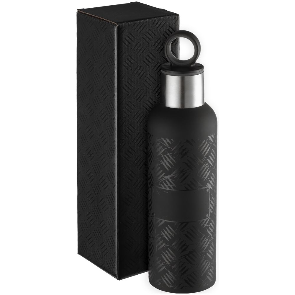 Термобутылка Hard Work Black фото на сайте Print Logo.