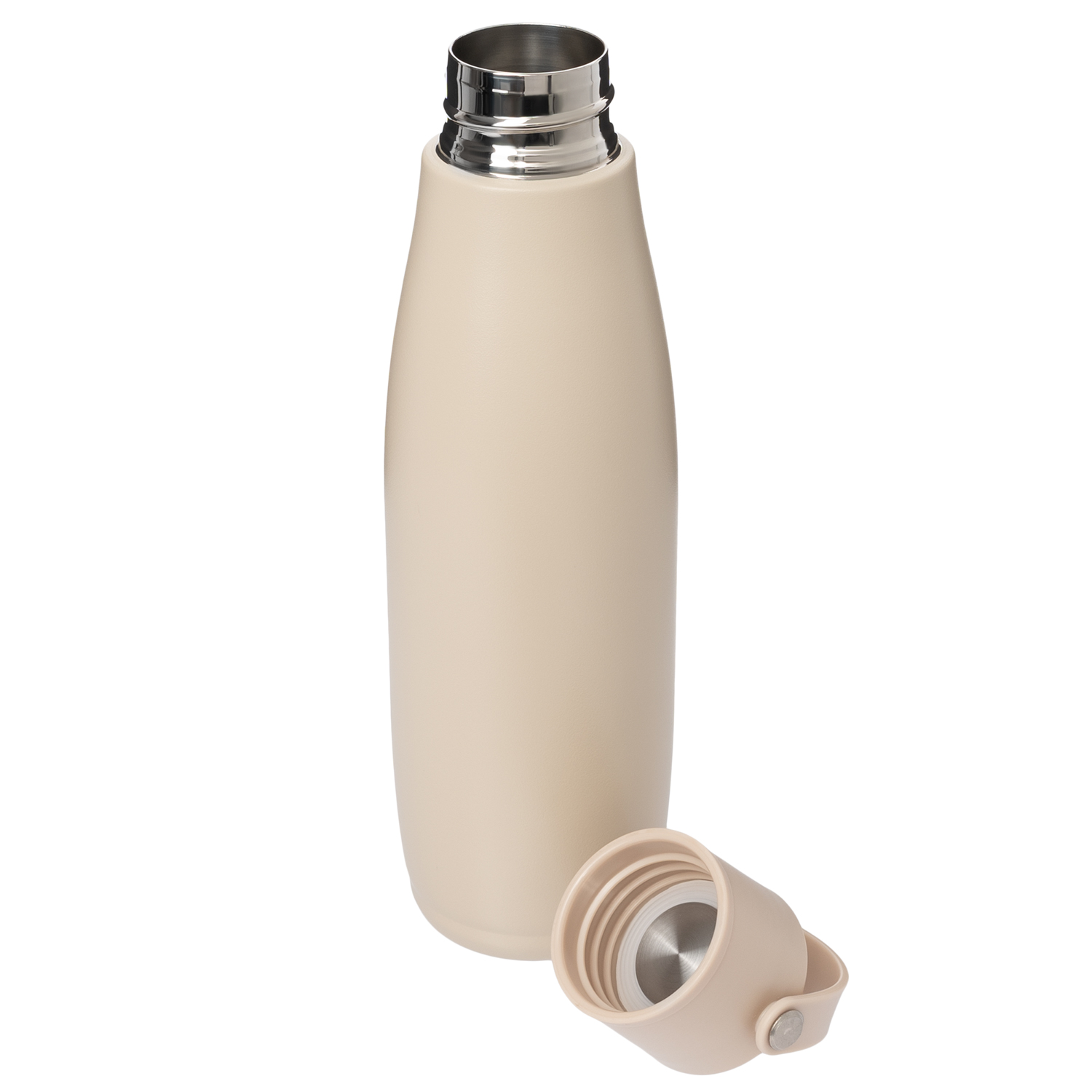 Термобутылка вакуумная герметичная Боска, бежевая