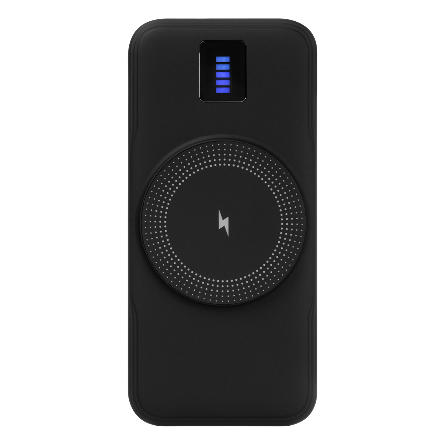 Внешний аккумулятор с подсветкой и беспроводной зарядкой Ultra Wireless Magnetic 10000 mAh, черный фото на сайте Print Logo.
