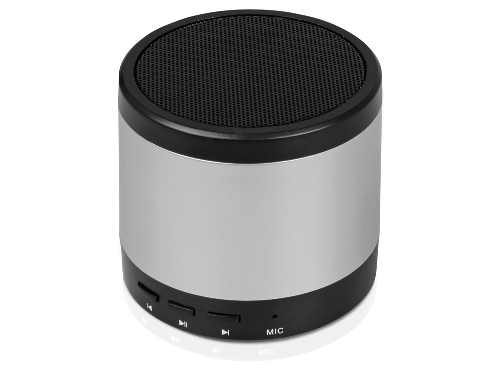 Портативная колонка Ring neon с красной подсветкой корпуса, серебристый