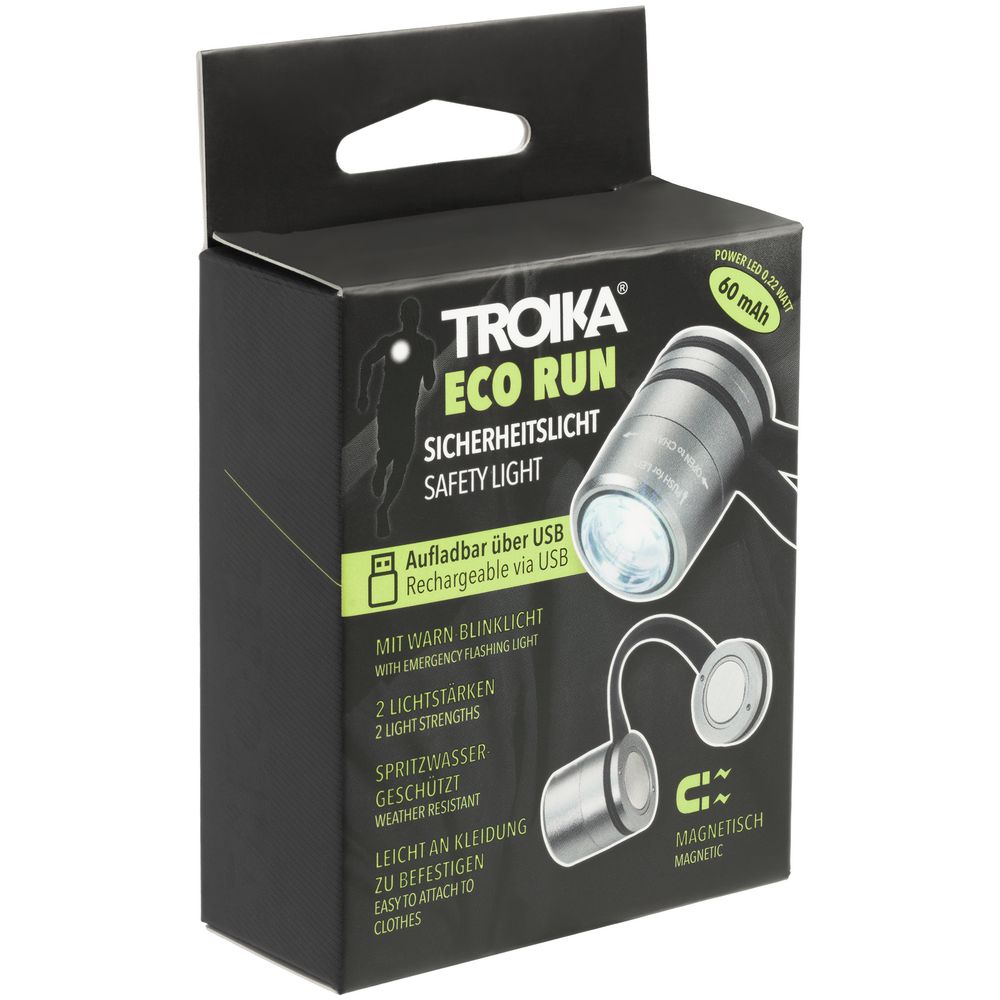 Фонарик Eco Run — пример нанесения логотипа (Troika) | Print Logo