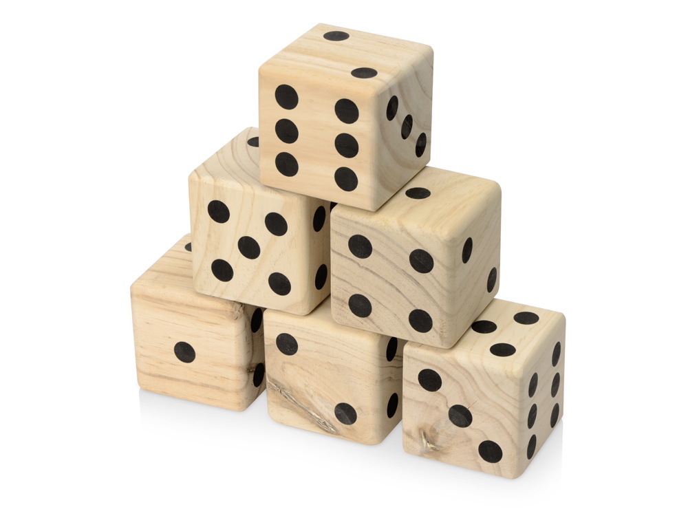 Деревянная игра в кости, XL Dice с логотипом  | Print Logo
