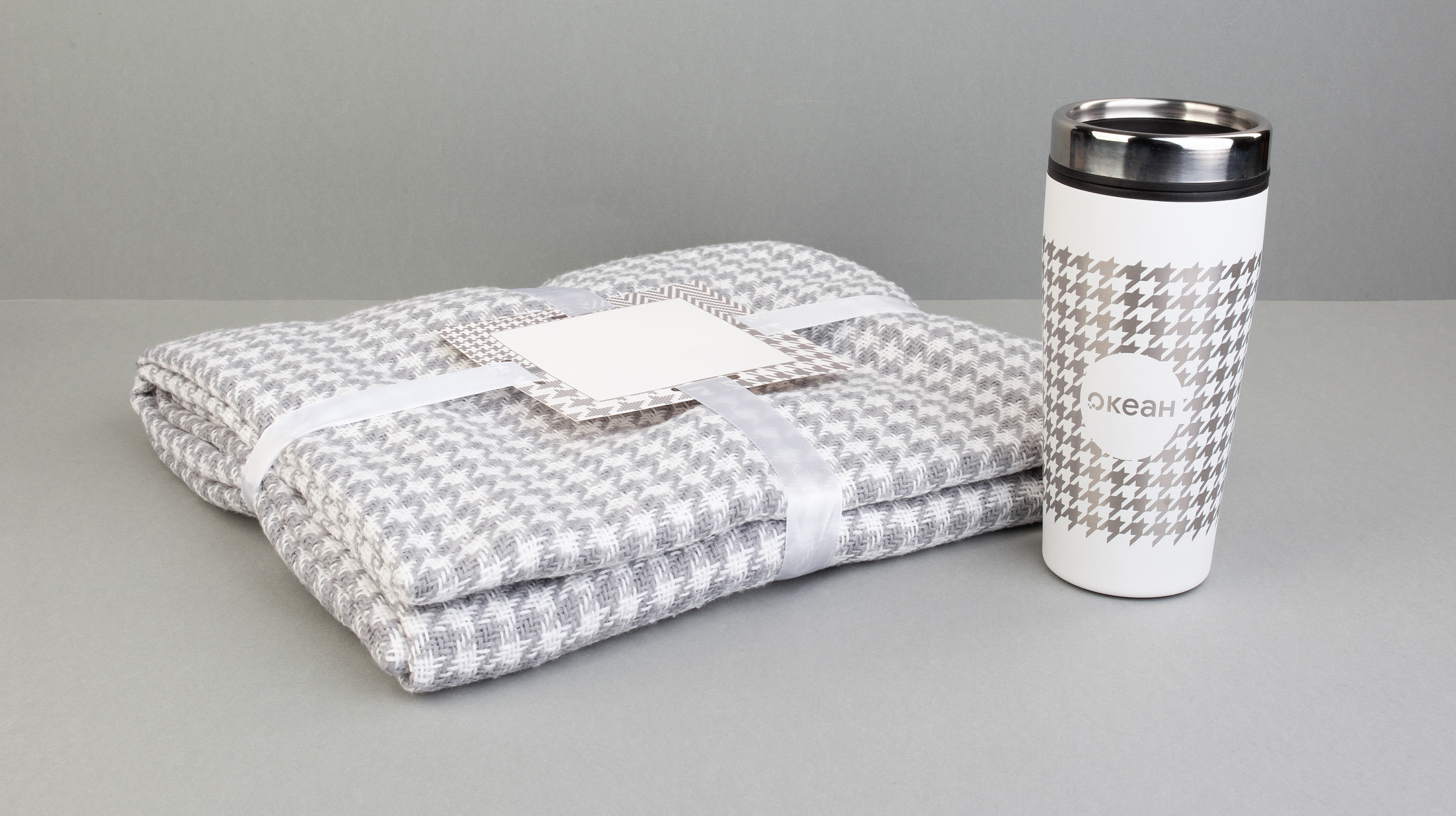 Плед "Ritz" , 140 х 200 см, темно-синий с белым