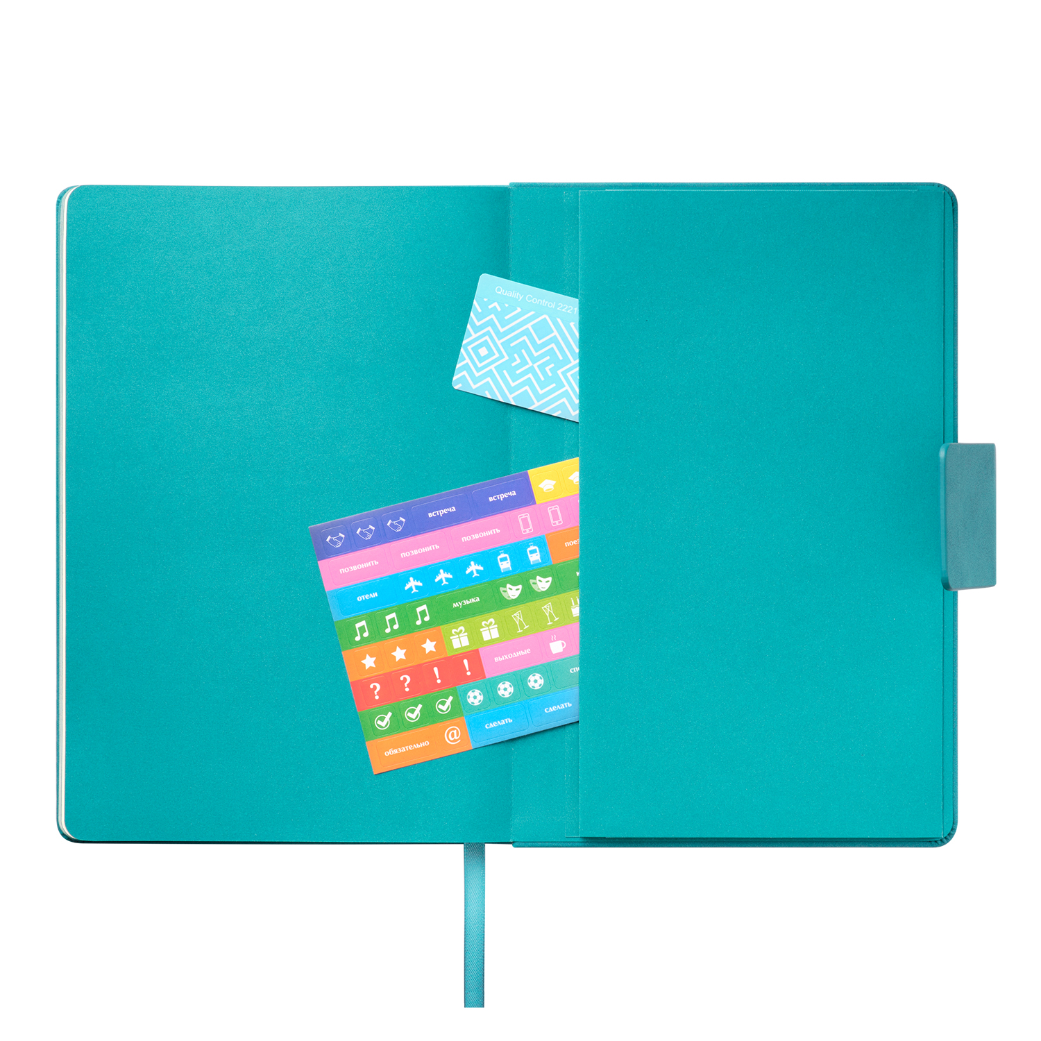 Ежедневник Риц (Ritz) недатированный, бирюзовый, твердая обложка