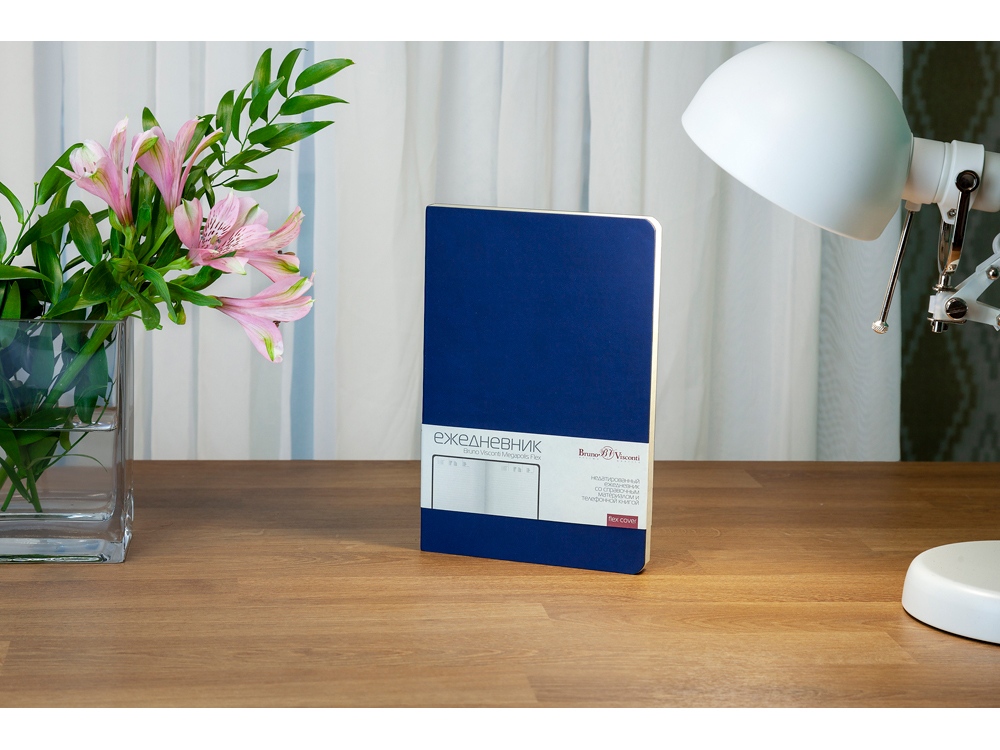 Ежедневник А5 недатированный Megapolis Velvet Flex, темно-синий