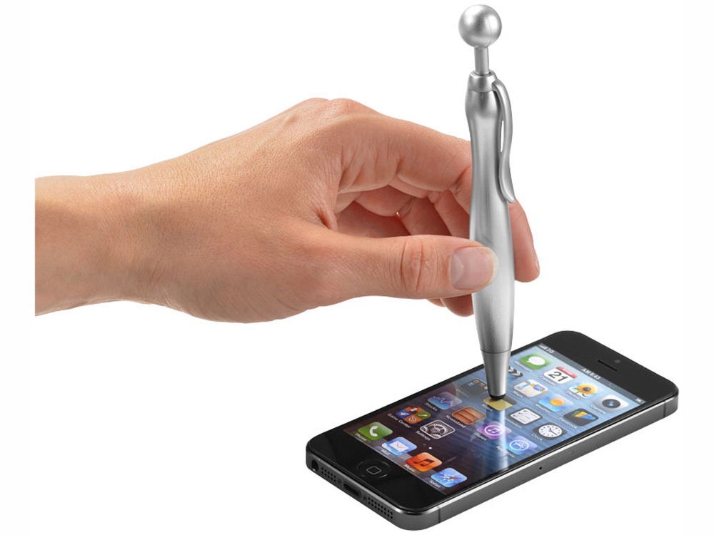 Ручка-стилус шариковая Naples, серебристый