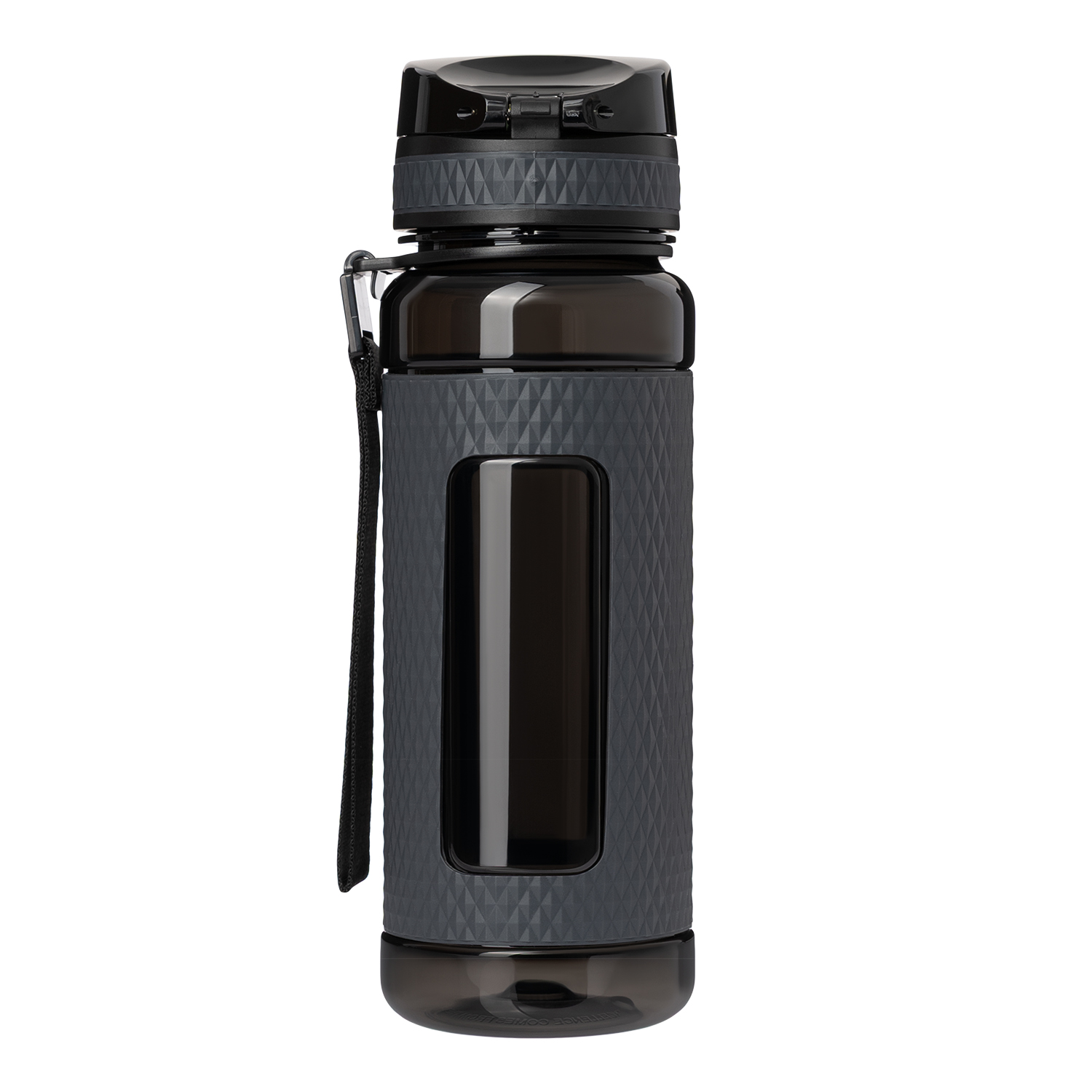 Бутылка для воды Вектор (Vector), черная фото на сайте Print Logo.