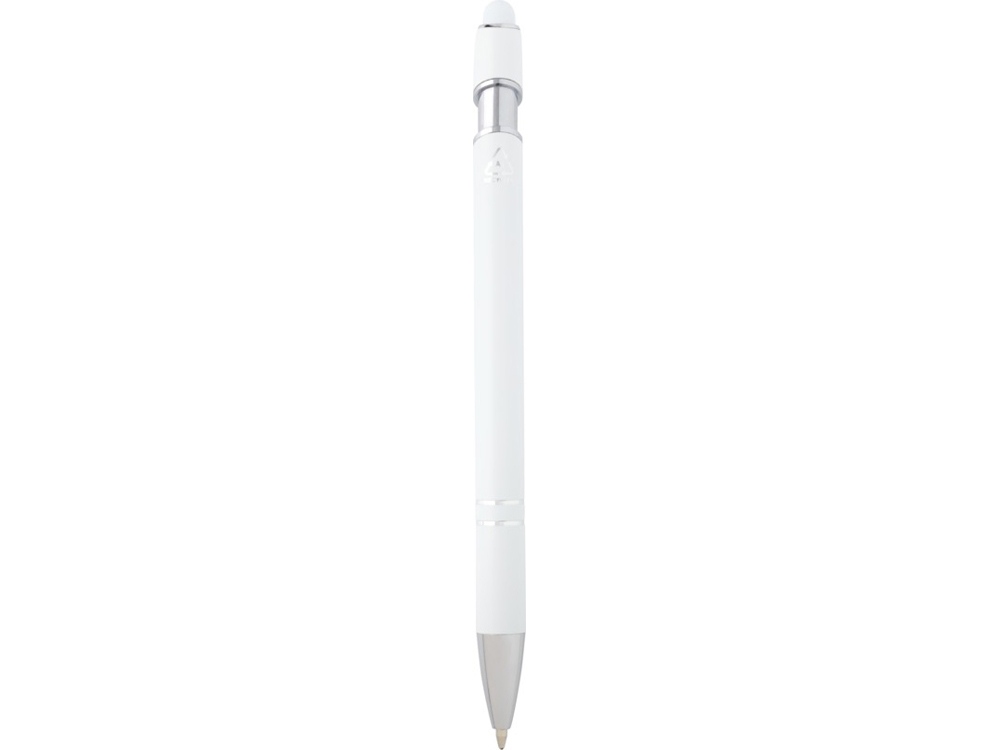 Kish шариковая ручка с серебристой отделкой - Белый (синие чернила)