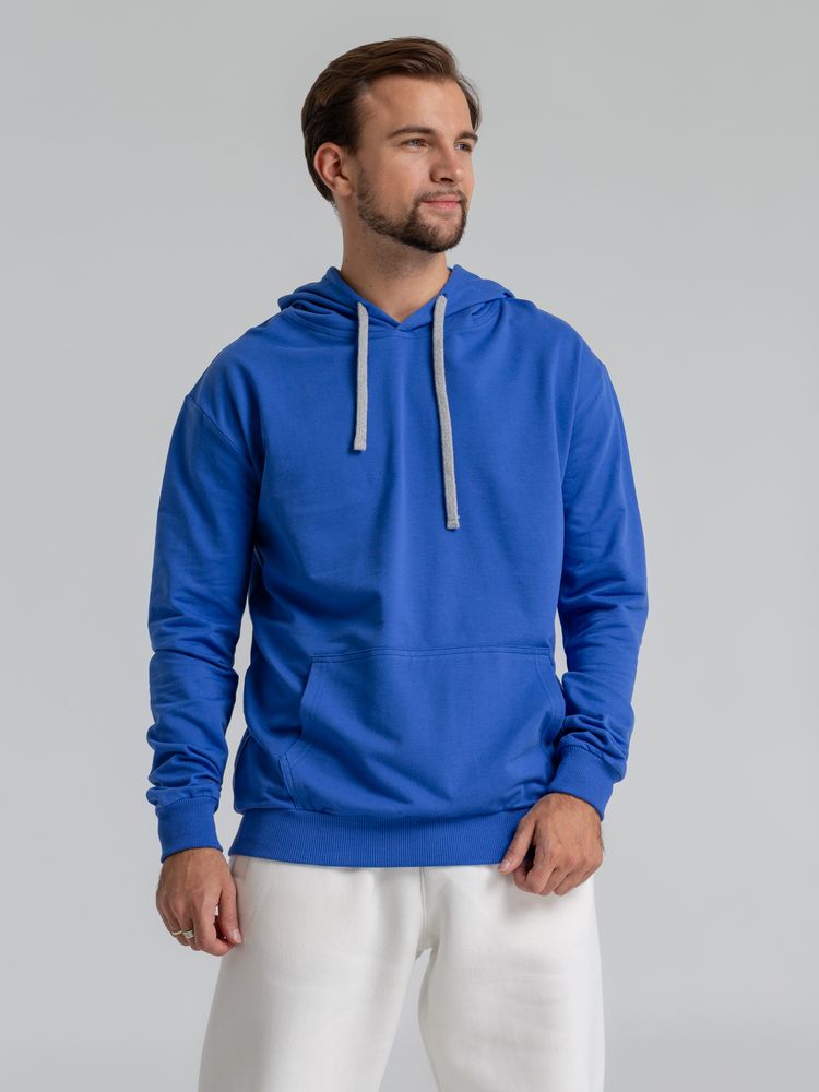 Толстовка с капюшоном Unit Kirenga ярко-синяя, размер 4XL