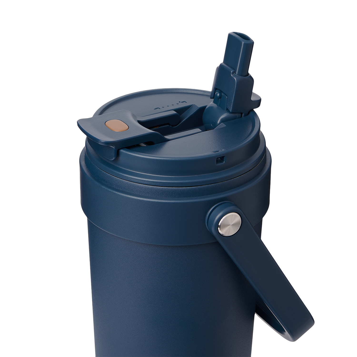 Термокружка вакуумная Соло (Solo), белая — пример нанесения логотипа (Portobello Термокружки) | Print Logo