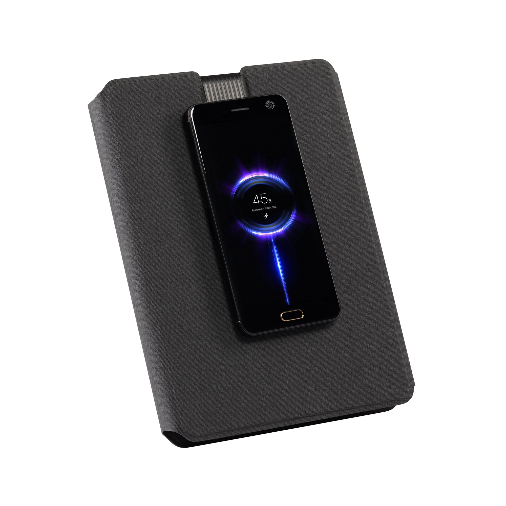 Папка А5 с беспроводным (10W) зарядным устройством 5000 mAh, с MagSafe и блокнотом фото на сайте Print Logo.