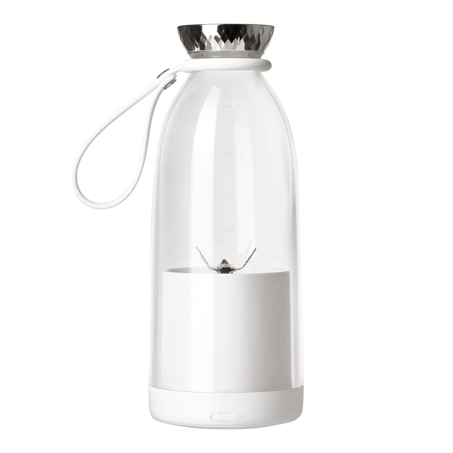 Блендер портативный Фрутта (Frutta), белый — пример нанесения логотипа (Portobello Электроника Кухня) | Print Logo