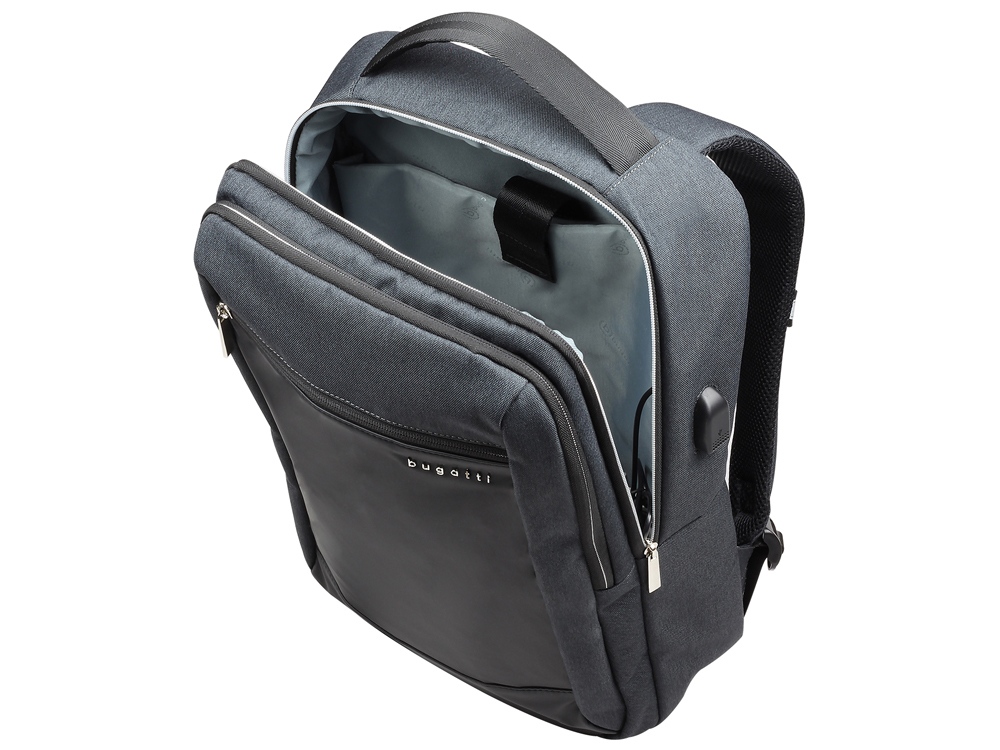 Рюкзак мужской BUGATTI СЕРА | SERA 15'', антрацитовый, полиэстер, 32х12х46 см, 16 л
