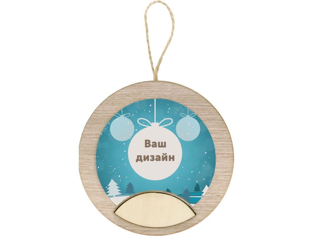 Новогодняя подвеска с подсветкой Шар с индивидуальным дизайном с логотипом  | Print Logo