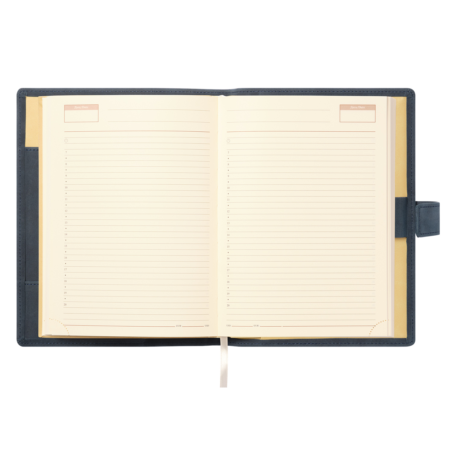 Ежедневник-портфолио Роял (Royal NEO) недатированный в подарочной коробке, синий