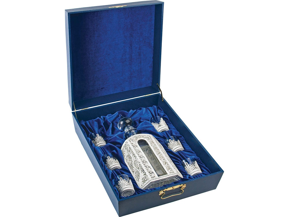 Набор Кремлевский: штоф с шестью стопками с логотипом  | Print Logo