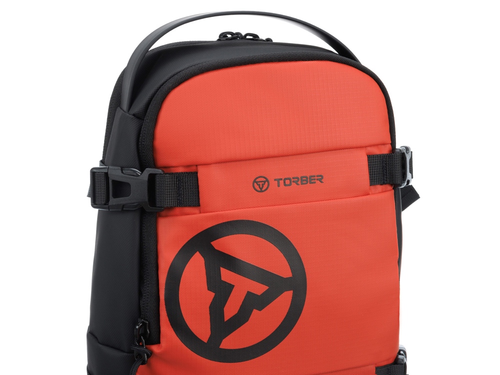 Рюкзак на одно плечо TORBER ЭКСТРИМ, оранжевый/чёрный, 20 х 8 х 31 см, 5л