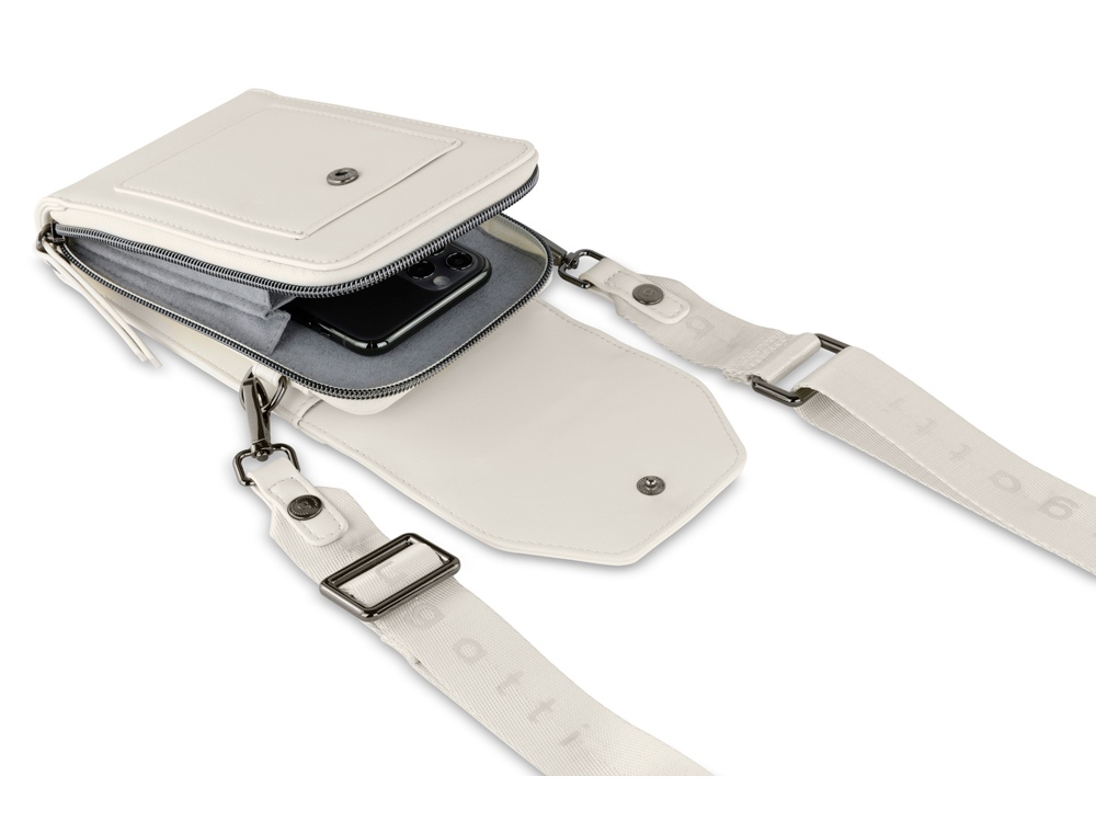 Сумка наплечная BUGATTI АЛМАТА | ALMATA, бежевая, полиуретан, 11х4х19 см