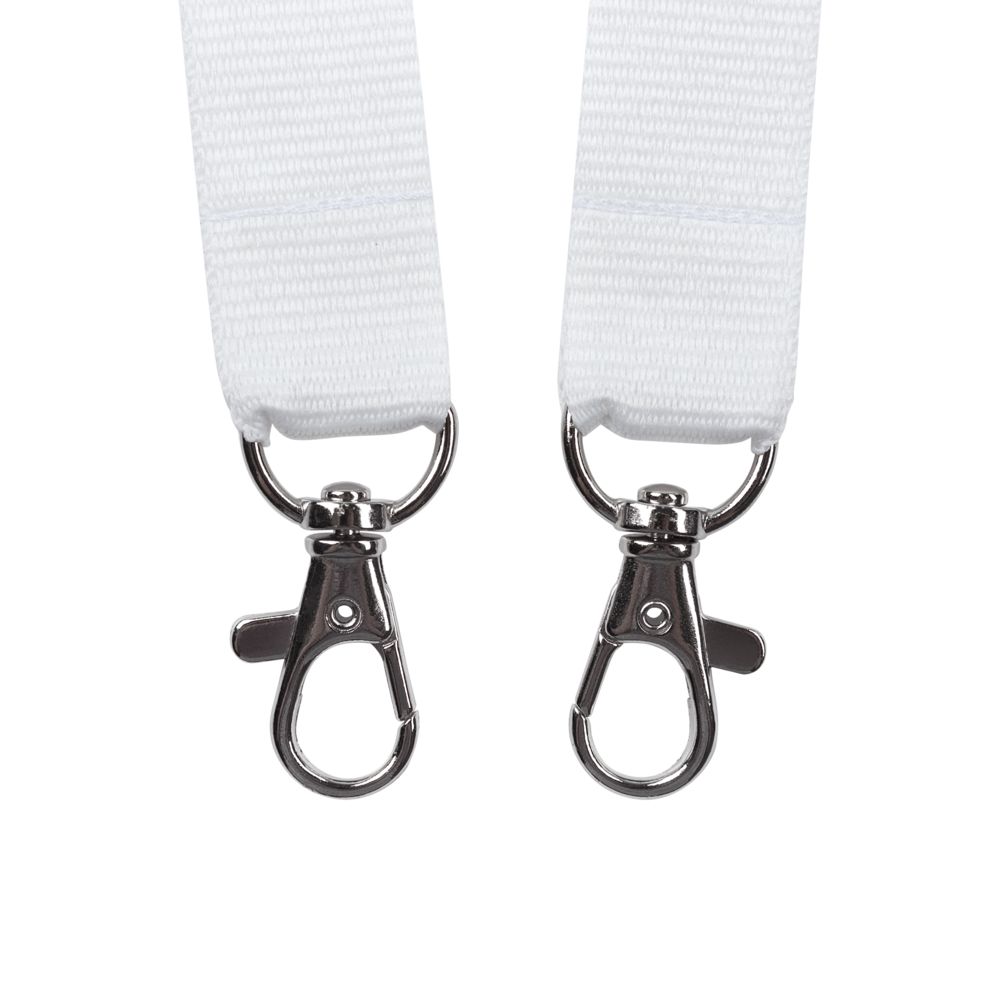 Лента для бейджа с 2 карабинами Carabine Duo — пример нанесения логотипа () | Print Logo