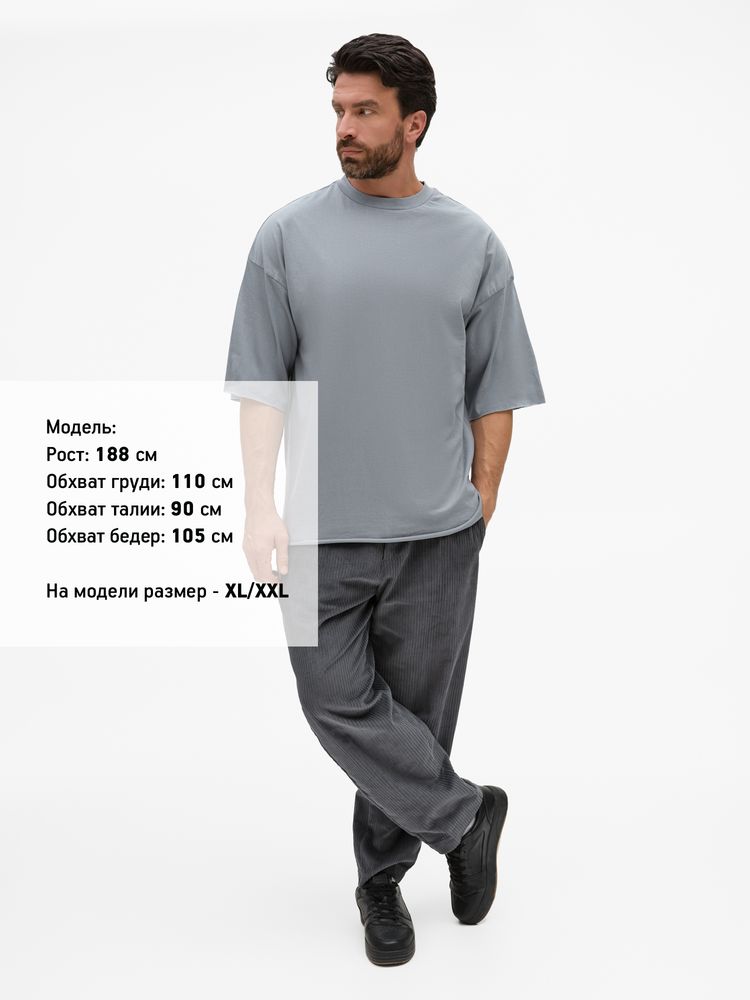 Футболка унисекс T1, серая, размер M/L