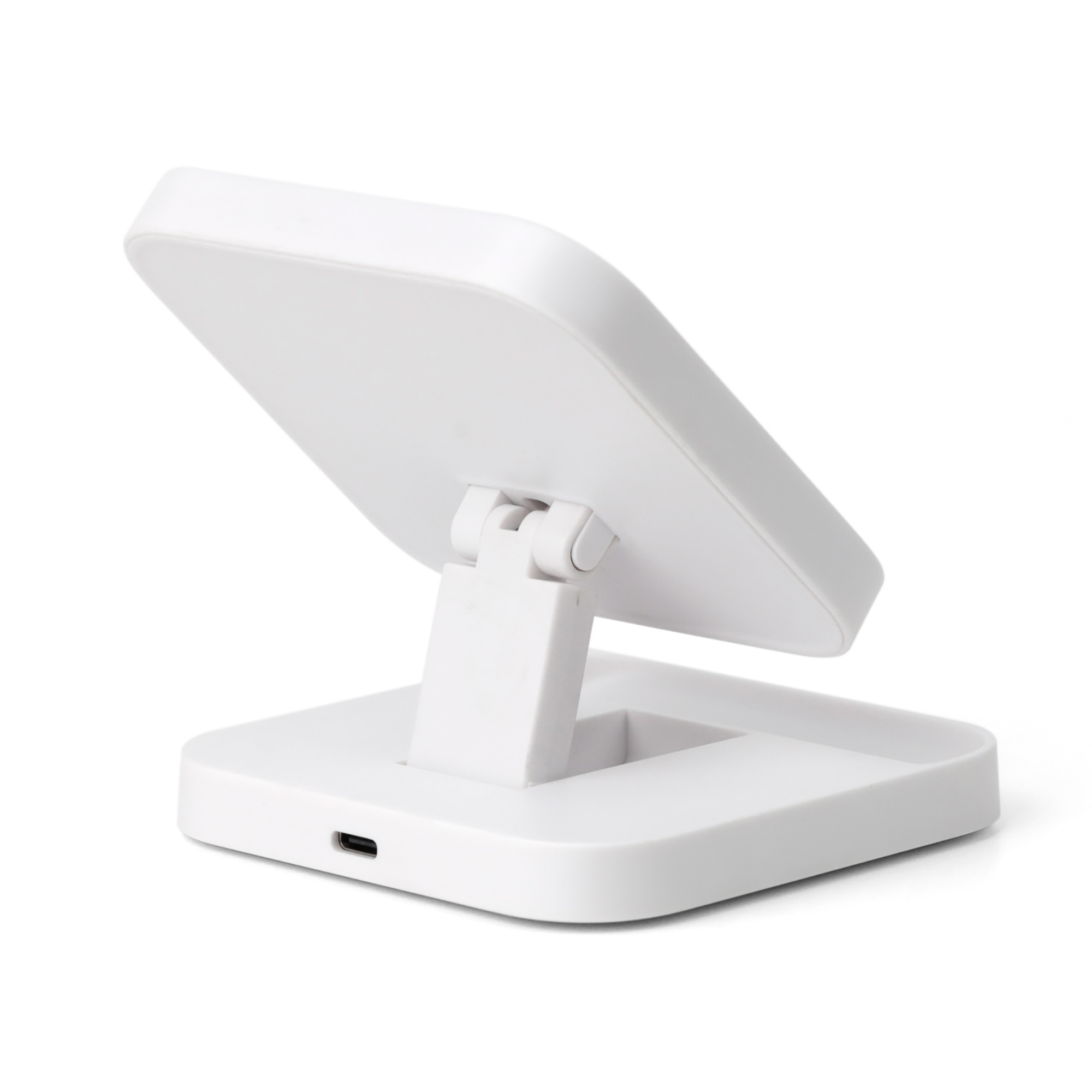 Складная настольная подставка "Flex" с беспроводным (15W) зарядным устройством, белый
