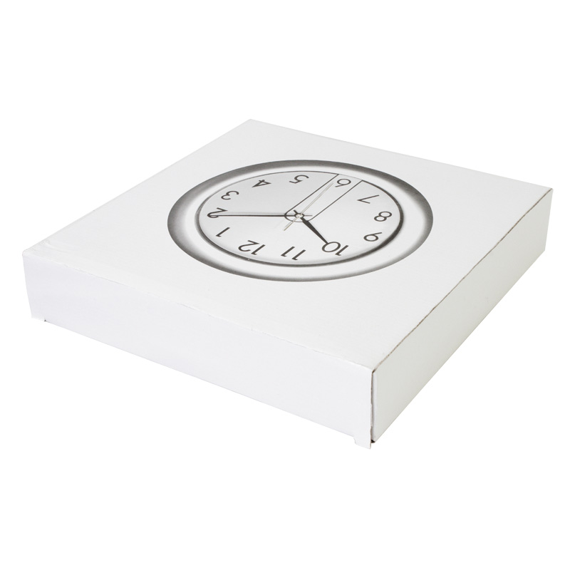 Часы настенные, белый/серебристый