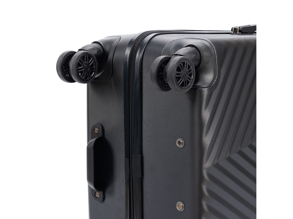 Чемодан TORBER ЛАМА, чёрный, ABS-пластик, 43 х 25,5 х 67 см, 62 л