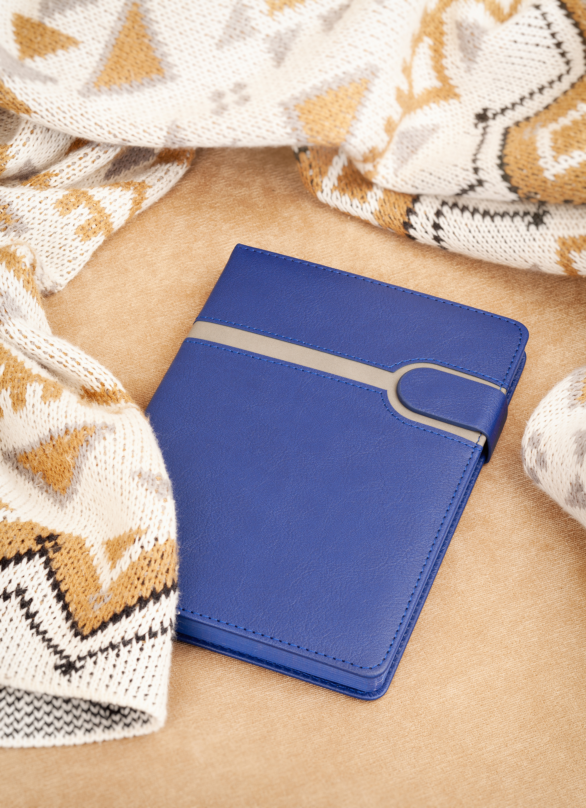 Ежедневник недатированный "Бари", формат А5, зеленый с серым