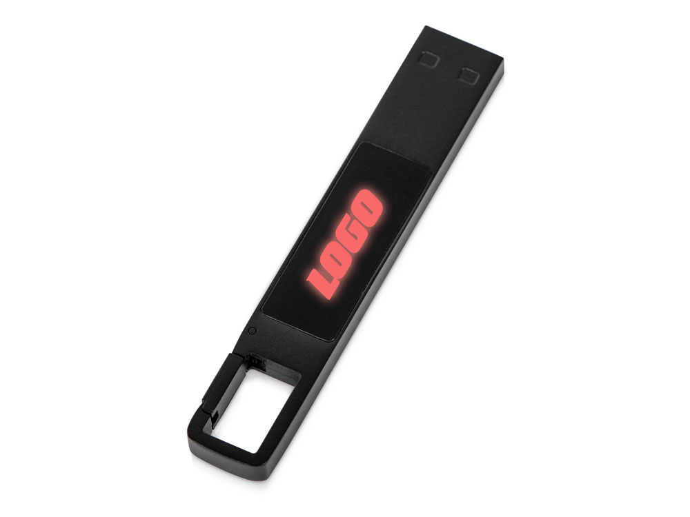 USB 2.0- флешка на 32 Гб c подсветкой логотипа Hook LED с логотипом Evolt | Print Logo