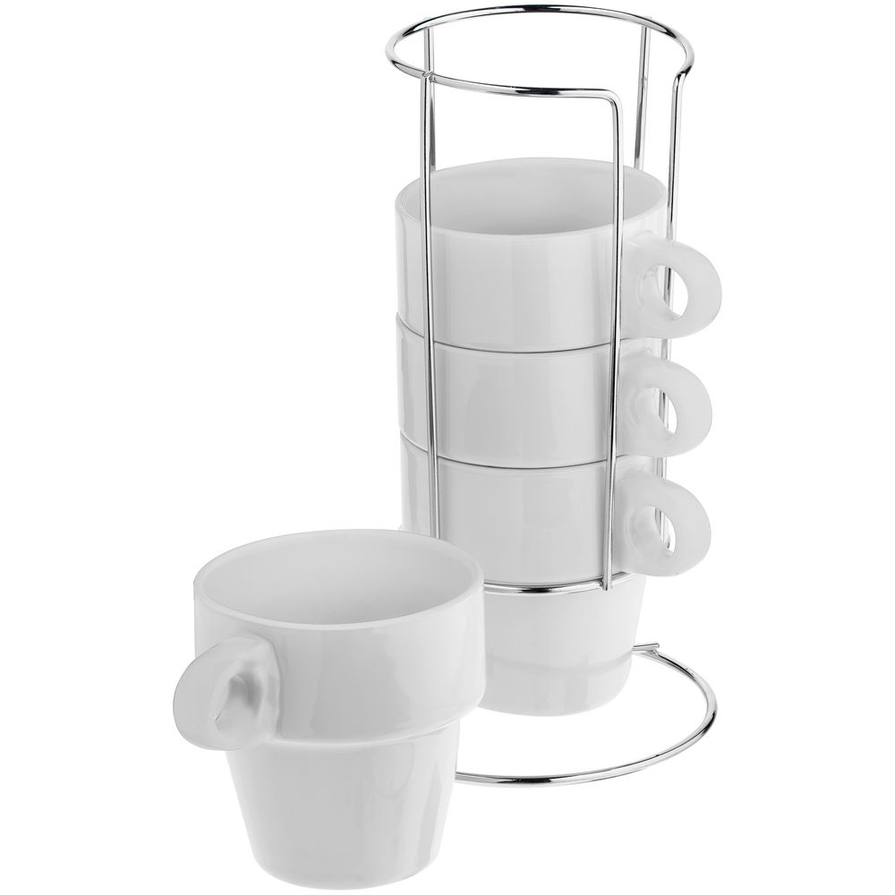 Набор из 4 кружек Inset с подставкой фото на сайте Print Logo.